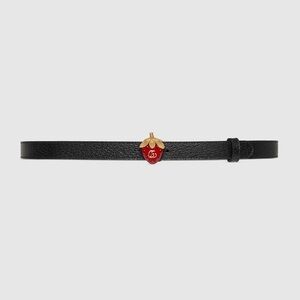 Gucci THIN BELT WITH STRAWBERRY BUCKLE